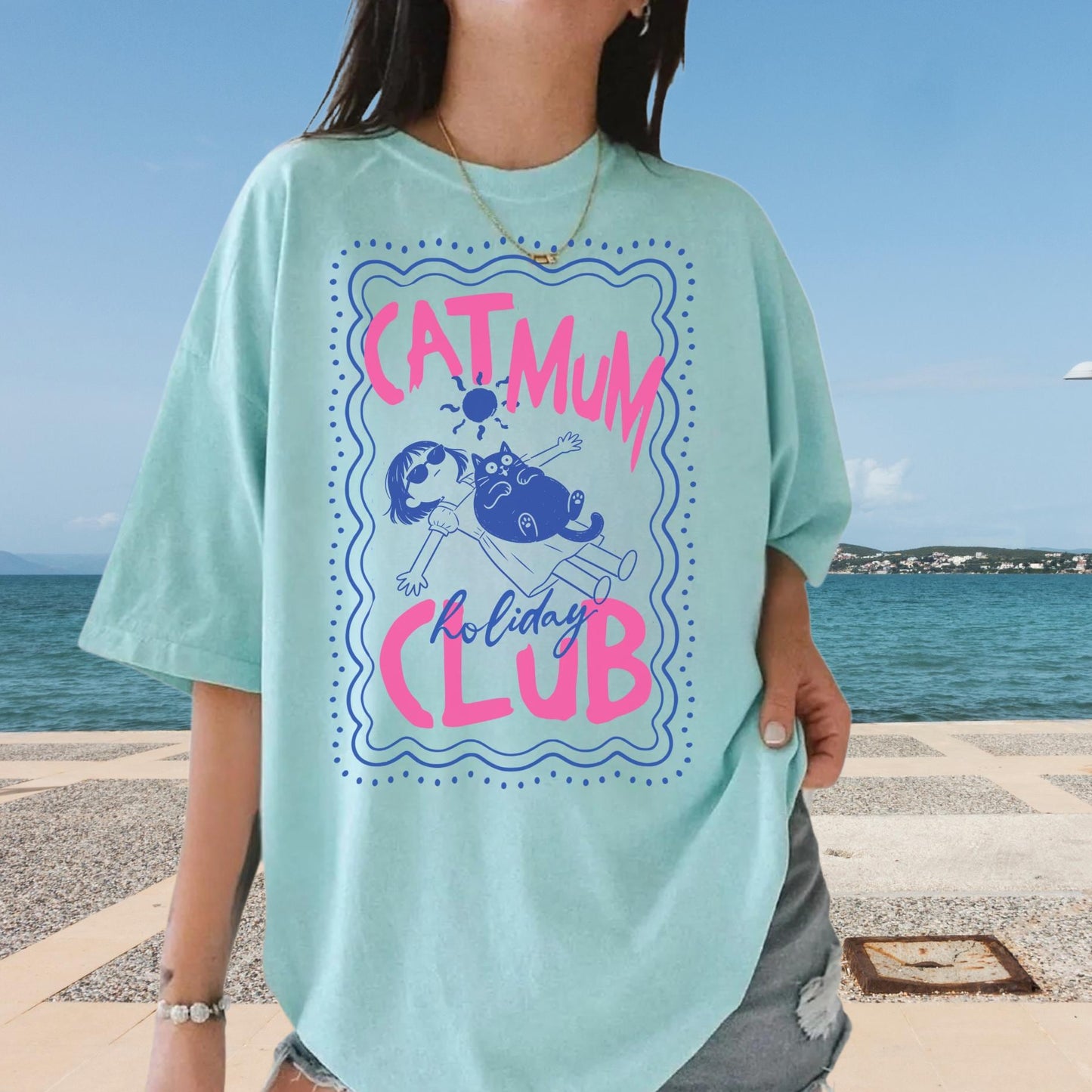 Cat Mum Holiday Club T-Shirt