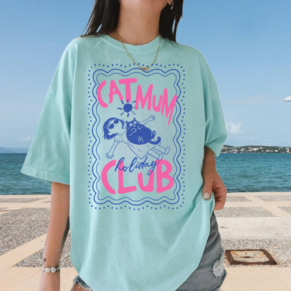 Cat Mum Holiday Club T-Shirt