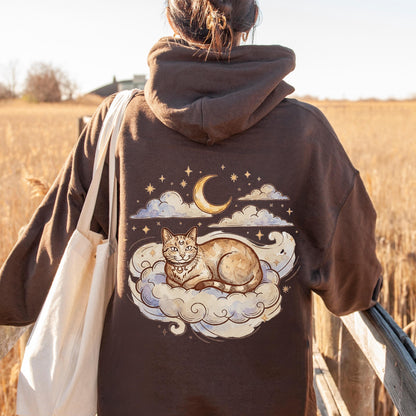 Cat Moon Stars Hoodie