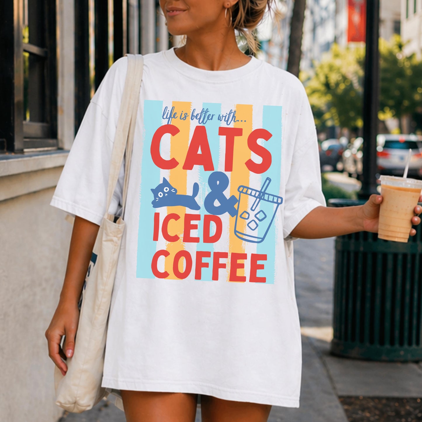Cats & Coffee Summer T-Shirt V1