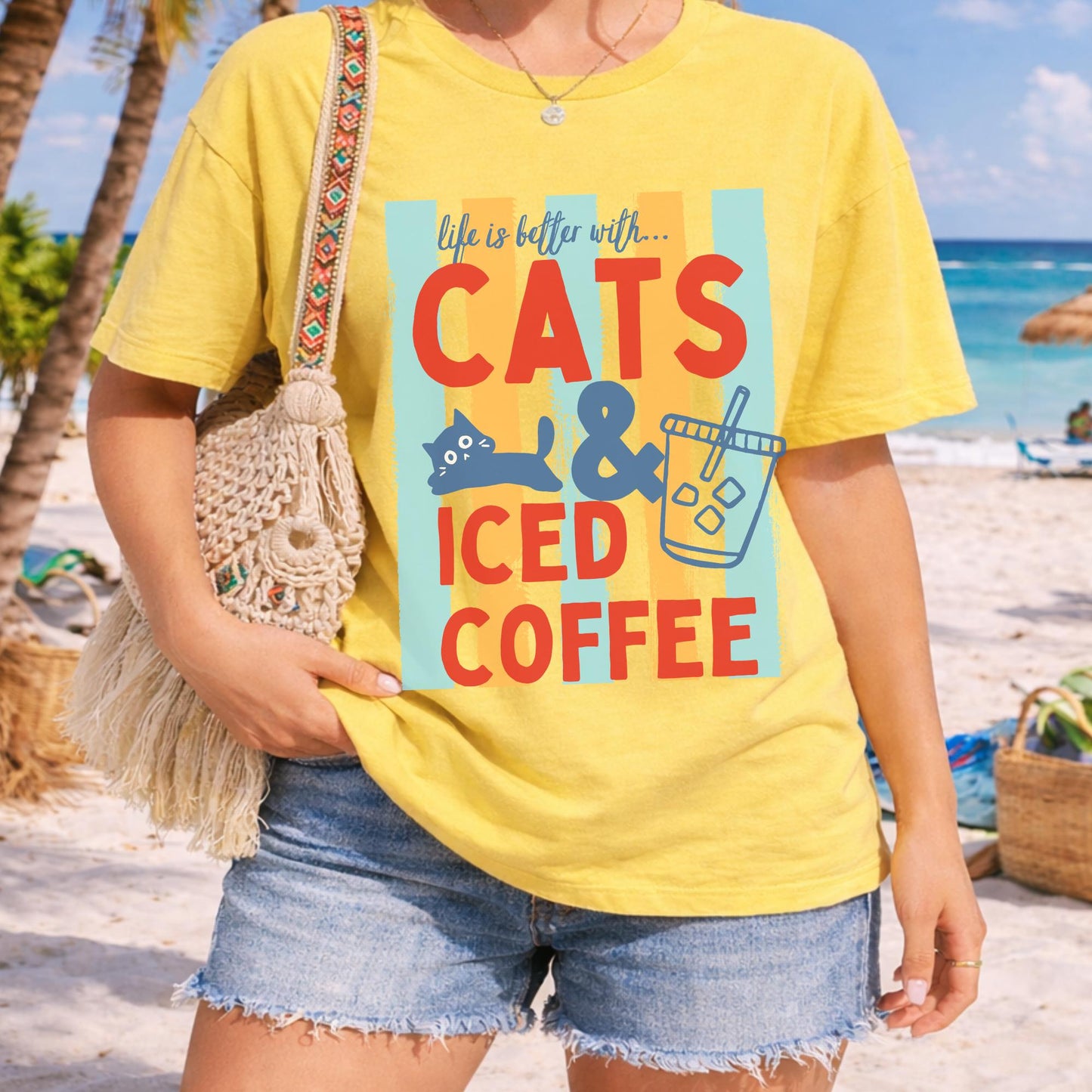 Cats & Coffee Summer T-Shirt V1