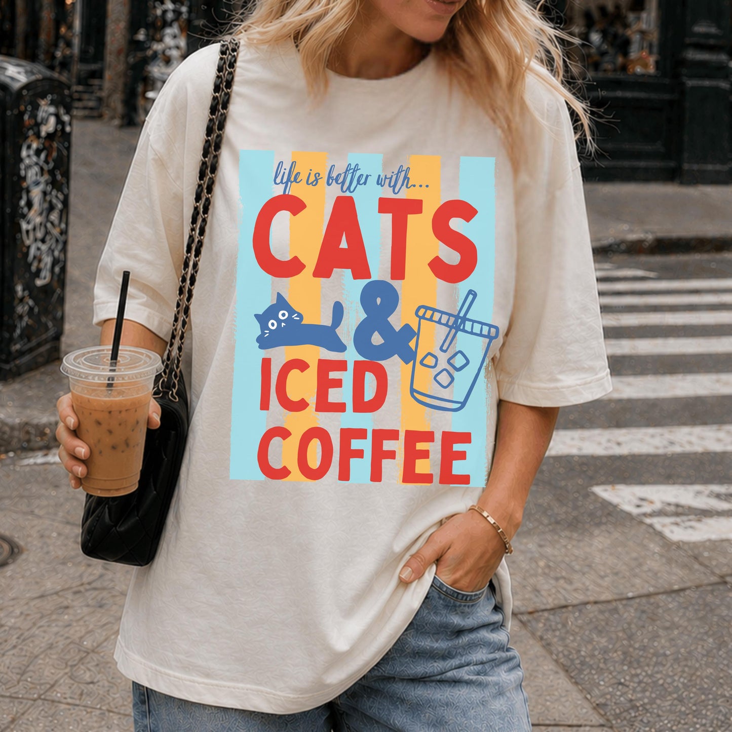Cats & Coffee Summer T-Shirt V1