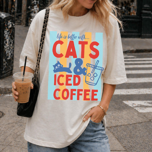 Cats & Coffee Summer T-Shirt V1