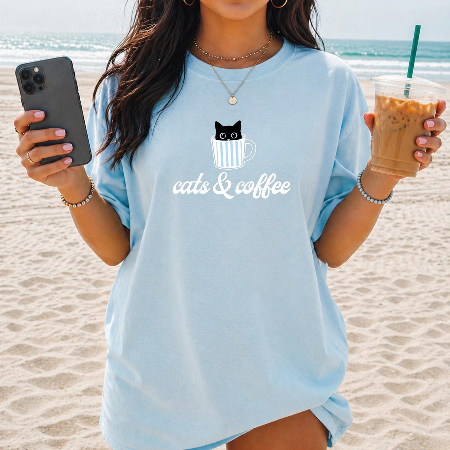 Cats And Coffee Shirt V1