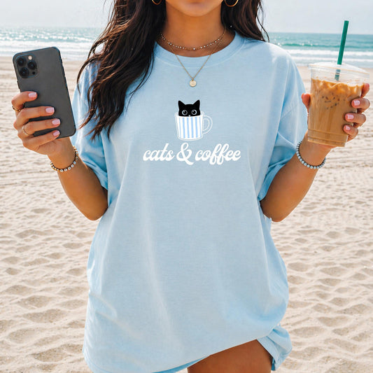 Cats And Coffee Shirt V1