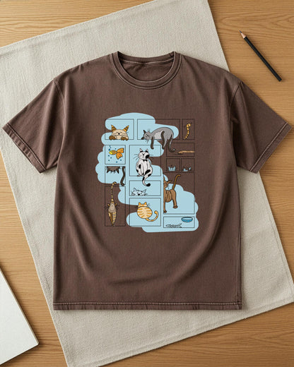 Comic Panel Cat Shirt