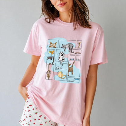 Comic Panel Cat Shirt