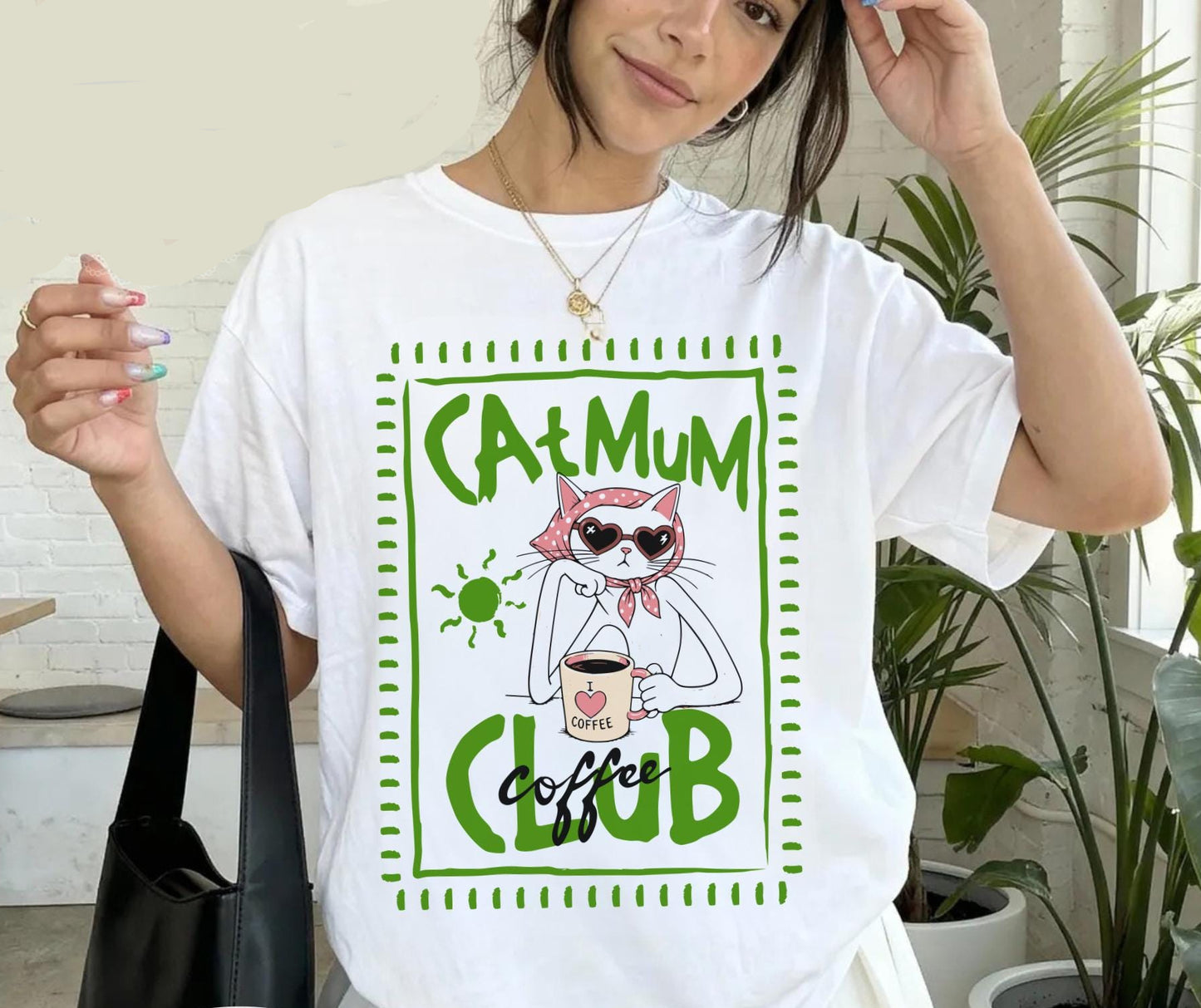 Cat Mum Coffee Club T-Shirt