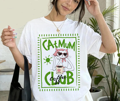 Cat Mum Coffee Club T-Shirt