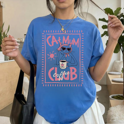 Cat Mum Coffee Club T-Shirt