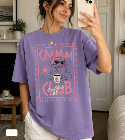 Cat Mum Coffee Club T-Shirt