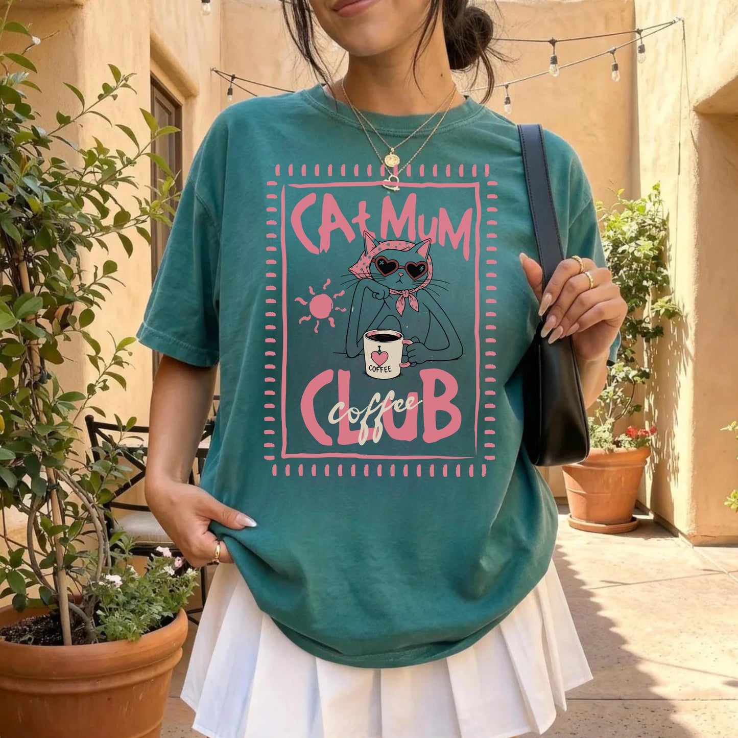 Cat Mum Coffee Club T-Shirt