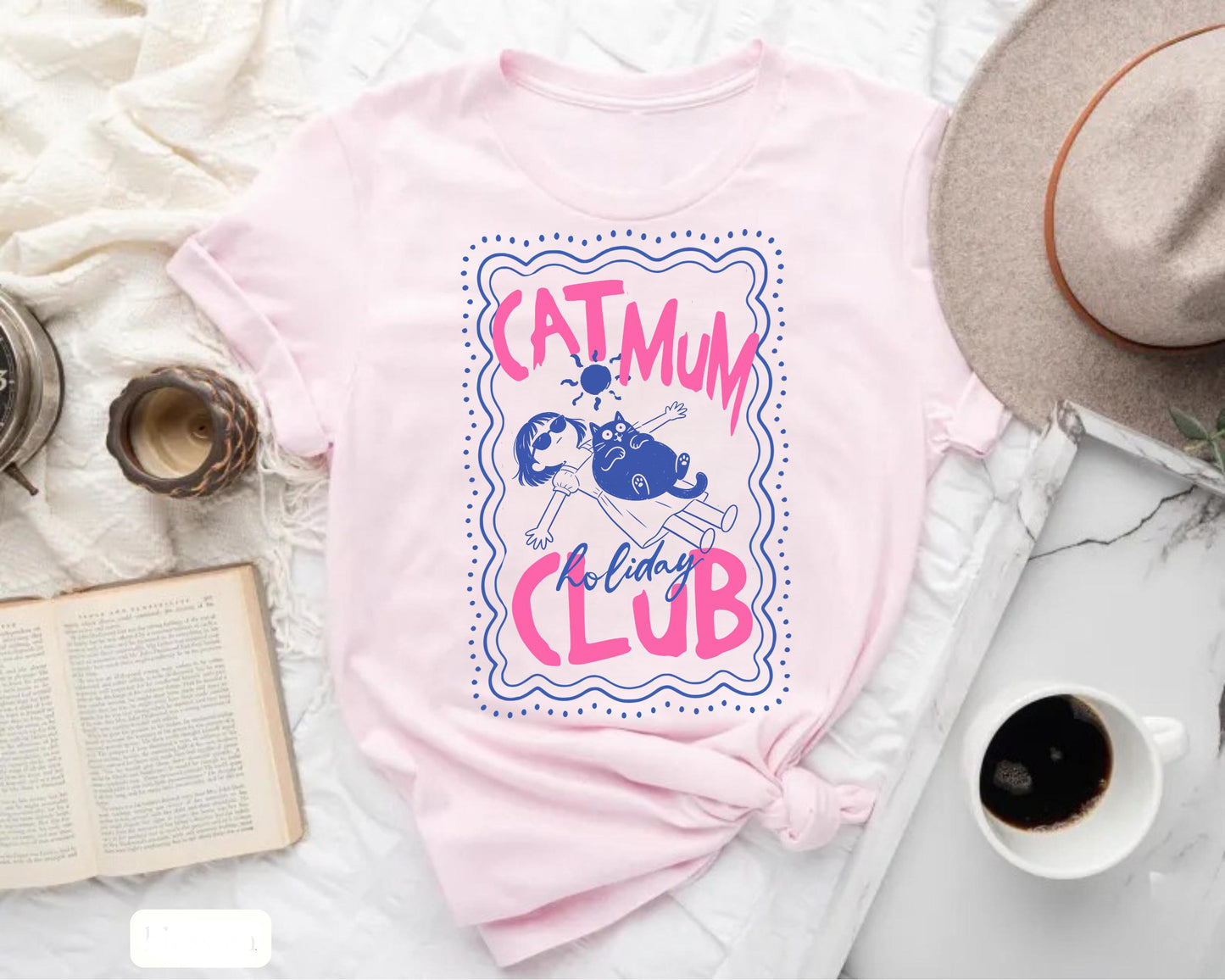 Cat Mum Holiday Club T-Shirt