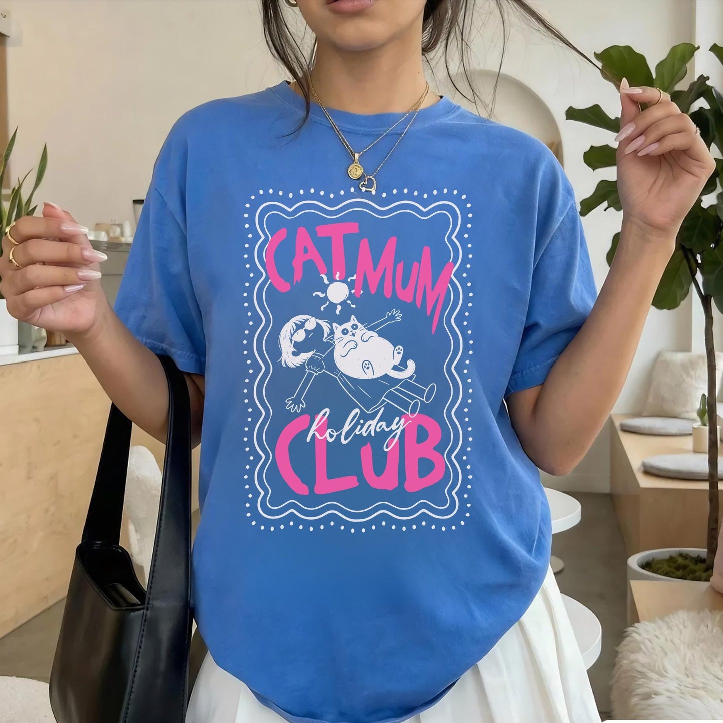 Cat Mum Holiday Club T-Shirt