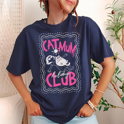 Cat Mum Holiday Club T-Shirt