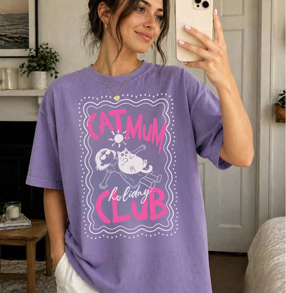 Cat Mum Holiday Club T-Shirt