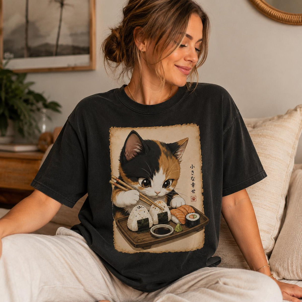 Calico Cat Sushi Shirt