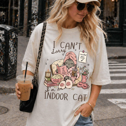 Cat Books Coffee Lover Tee