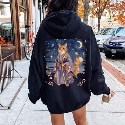 Samurai Ginger Cat Hoodie