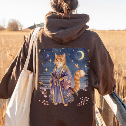 Samurai Ginger Cat Hoodie