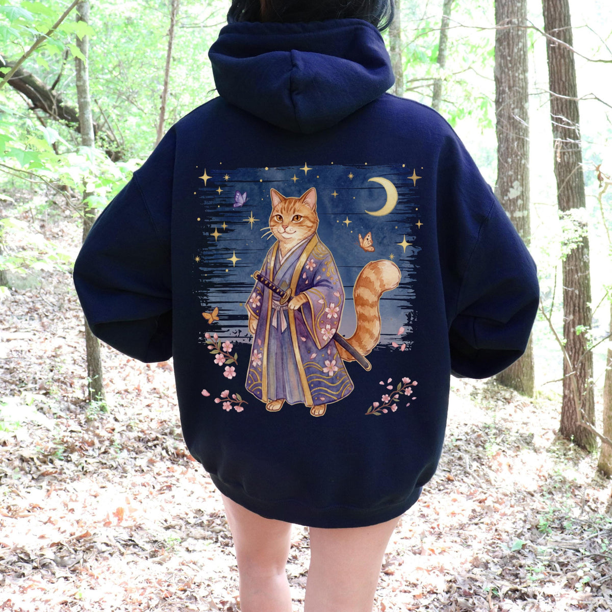 Samurai Ginger Cat Hoodie