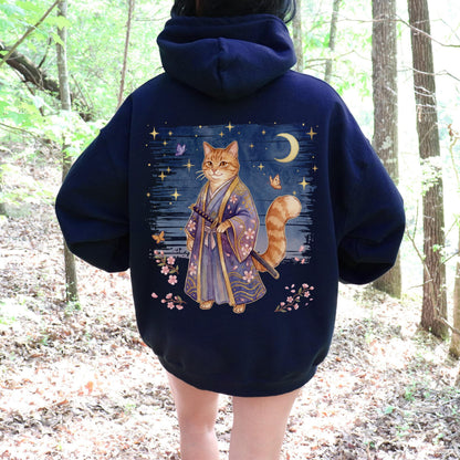 Samurai Ginger Cat Hoodie
