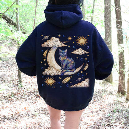 Cat In The Moon Hoodie
