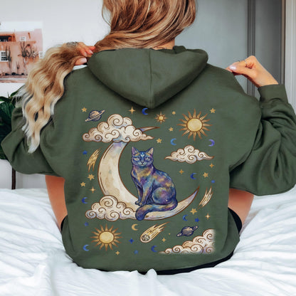 Cat In The Moon Hoodie