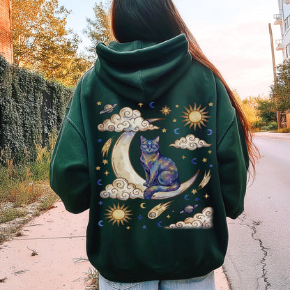 Cat In The Moon Hoodie