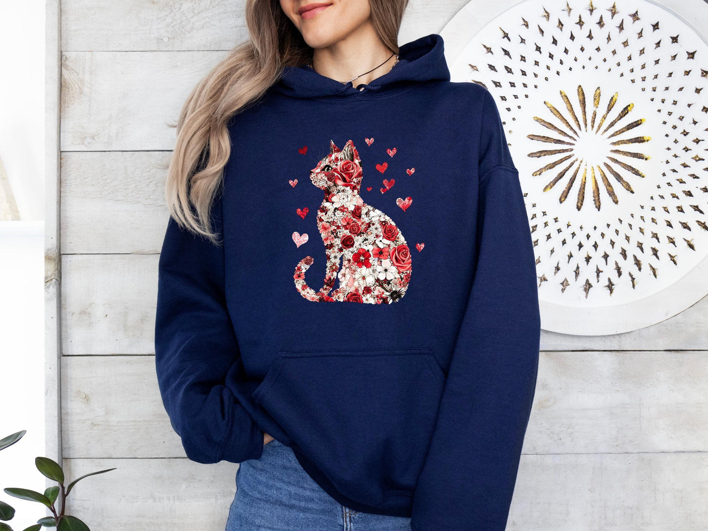 Floral Cat Hoodie V5