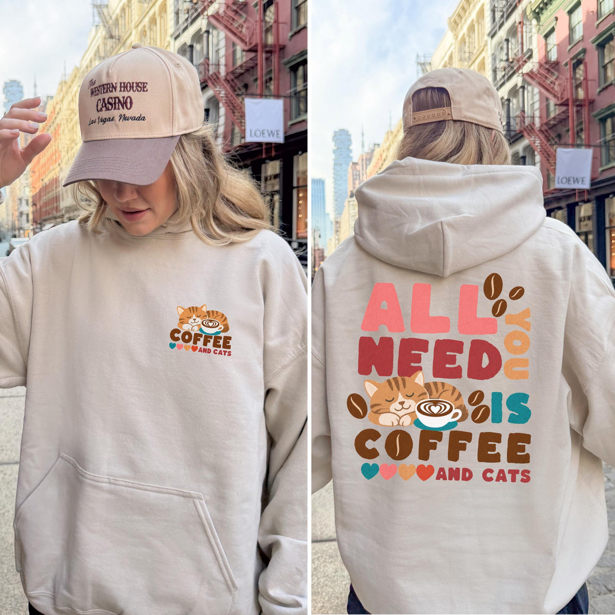 Cat Lover Coffee Hoodie