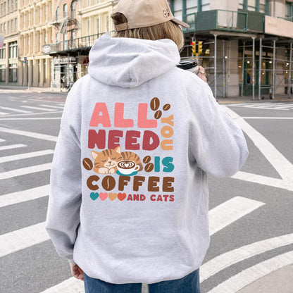 Cat Lover Coffee Hoodie