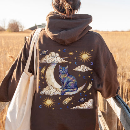 Cat In The Moon Hoodie