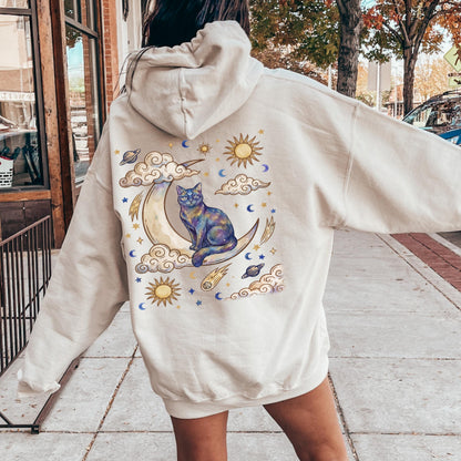Cat In The Moon Hoodie