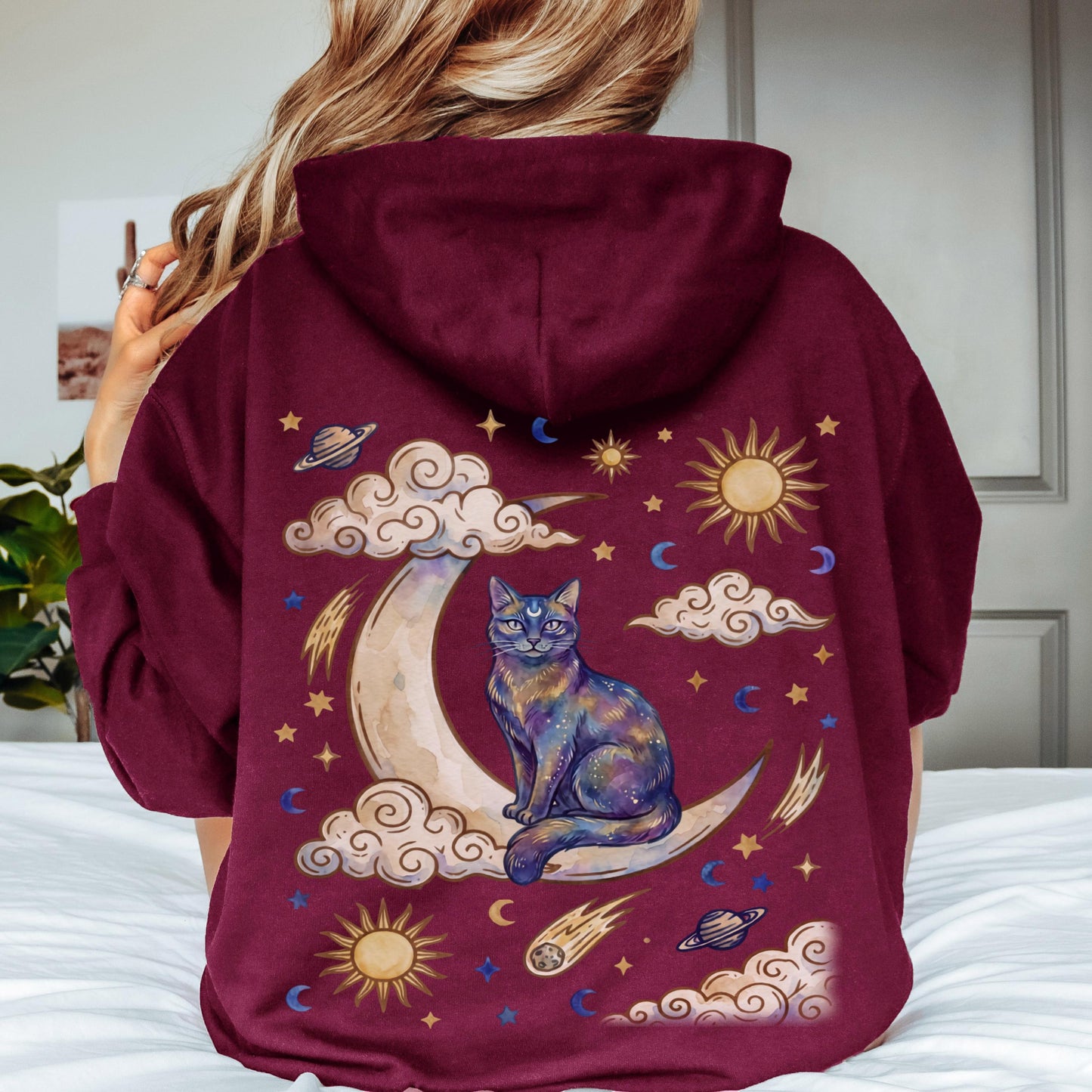 Cat In The Moon Hoodie