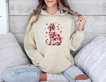 Floral Cat Hoodie V5