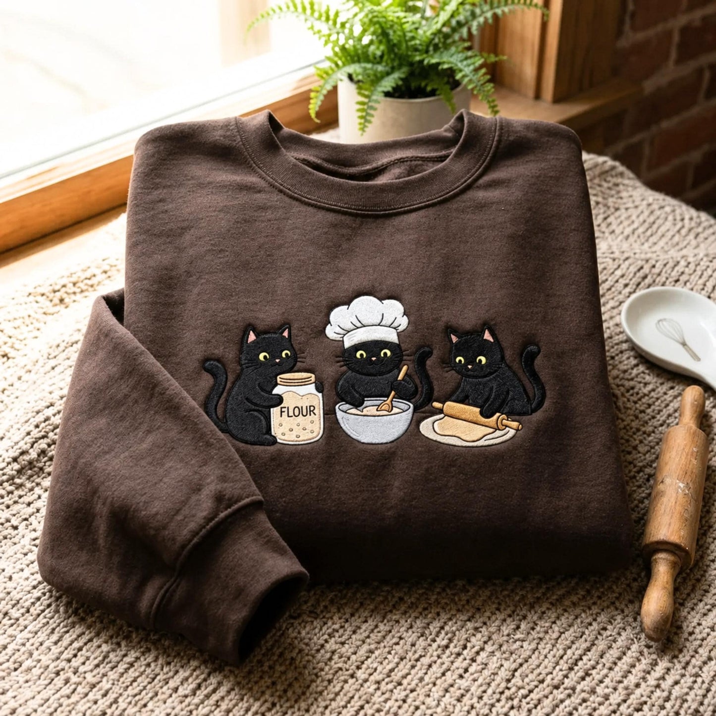 Black Cats Baking Sweatshirt