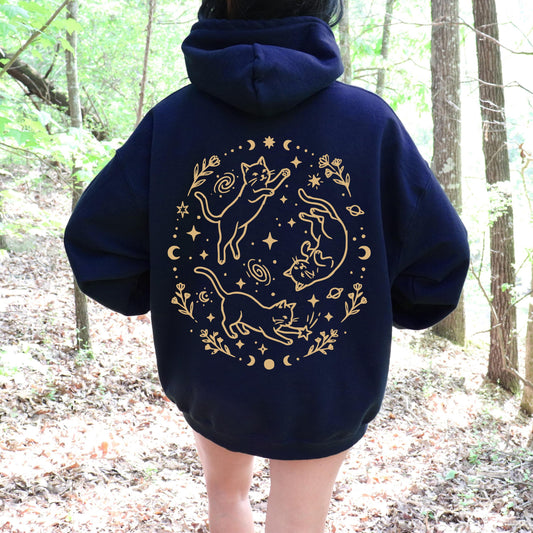 Starlit Cat Trio Hoodie
