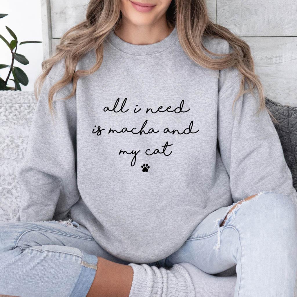 Cat Matcha Lover Sweater