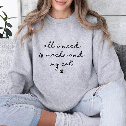 Cat Matcha Lover Sweater