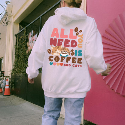 Cat Lover Coffee Hoodie