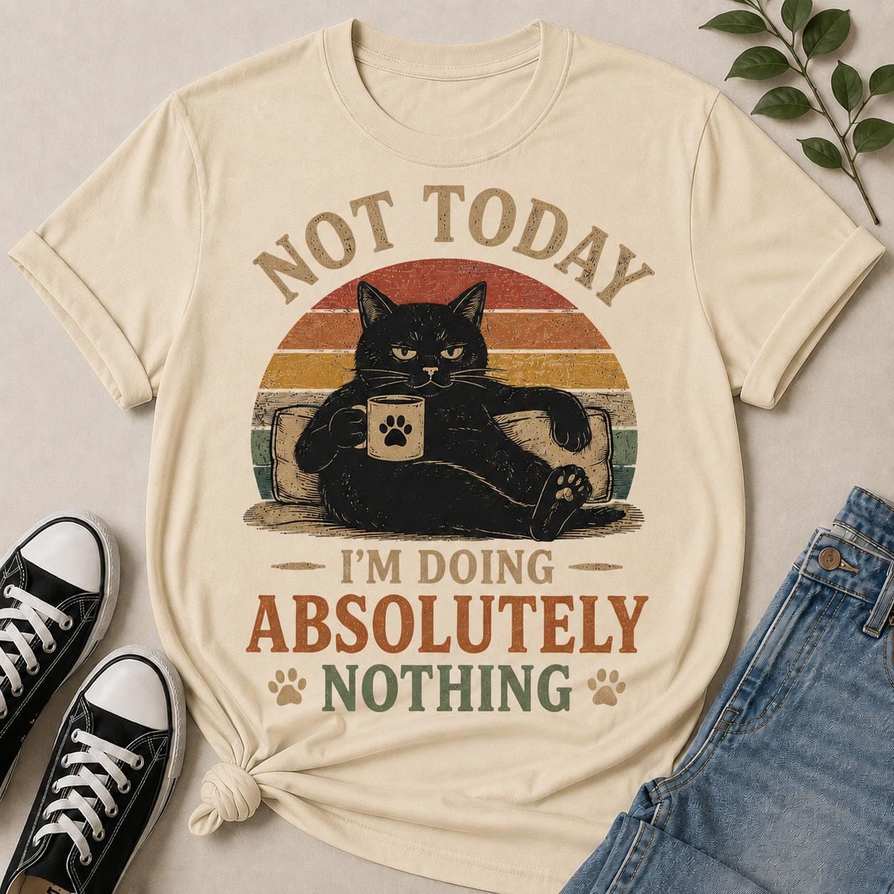 Not Today Cat T-Shirt V5