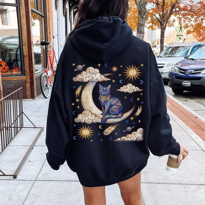 Cat In The Moon Hoodie
