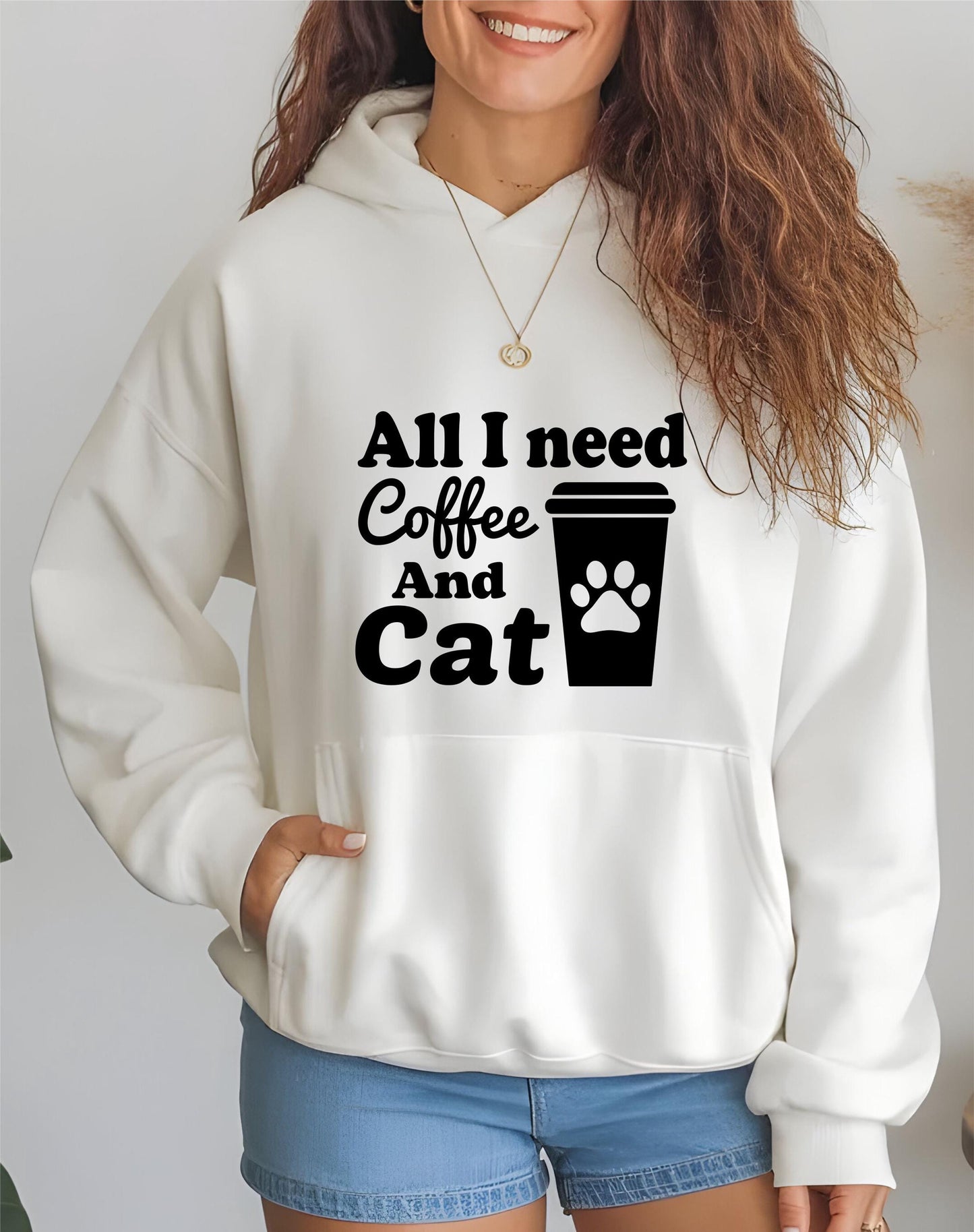 All I Need Is Coffee & Cats Hoodie