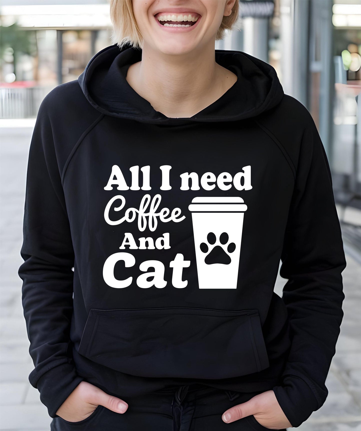 All I Need Is Coffee & Cats Hoodie