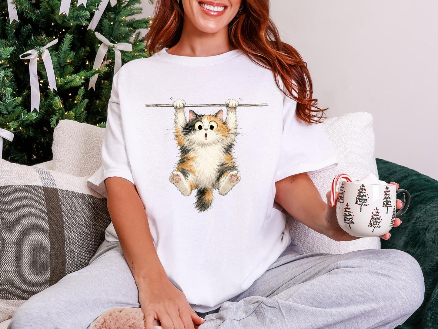 Funny Hanging Cat Sweatshirt