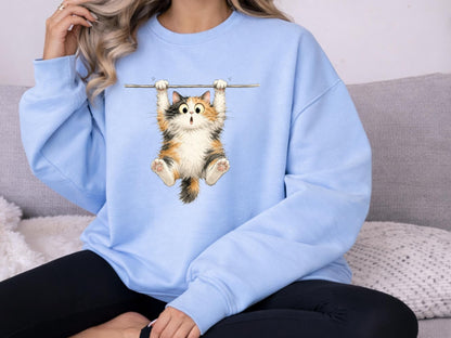 Funny Hanging Cat Sweatshirt