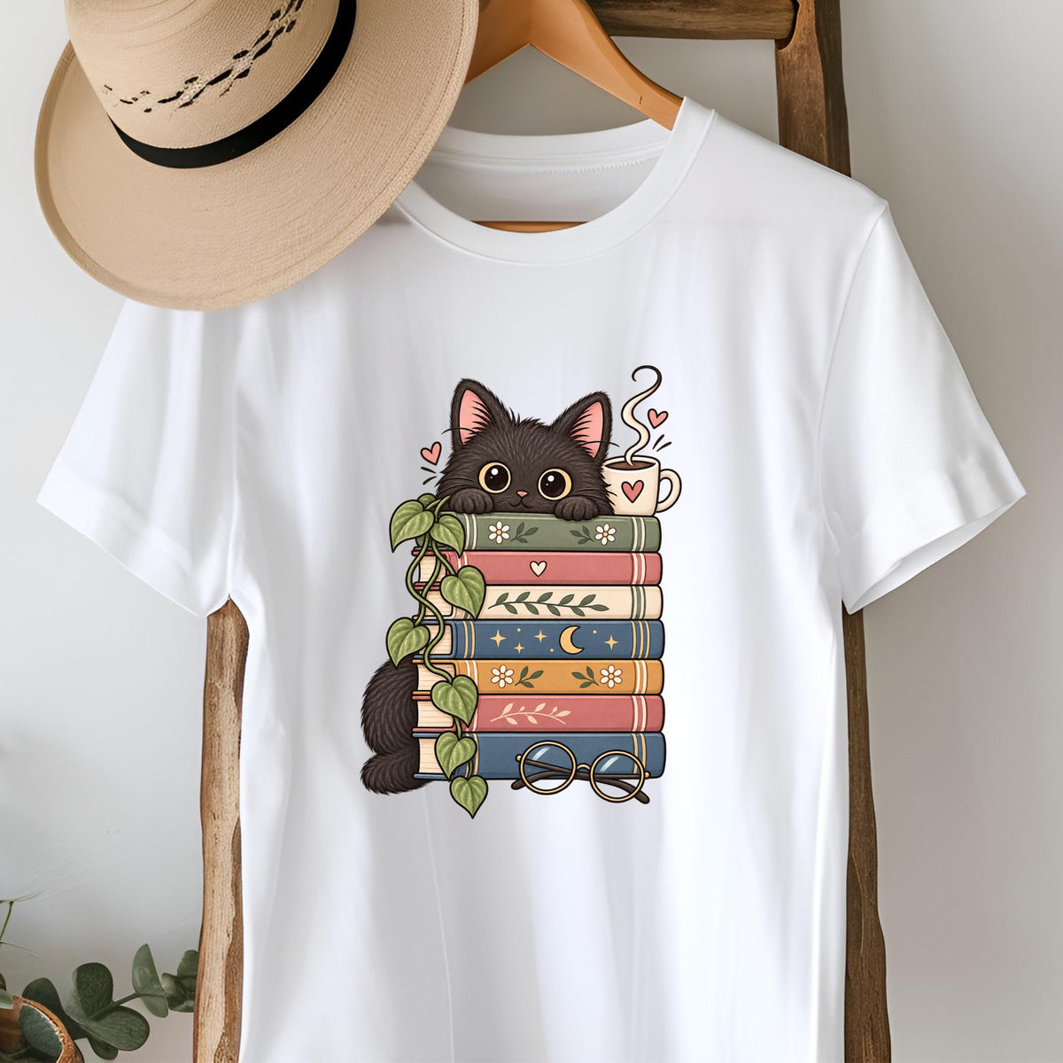Bookish Cat T-Shirt V3