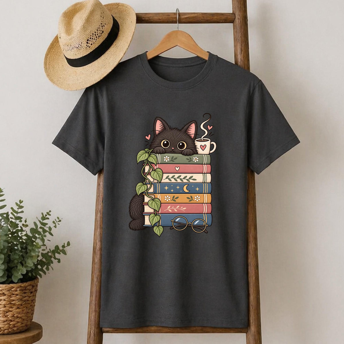 Bookish Cat T-Shirt V3