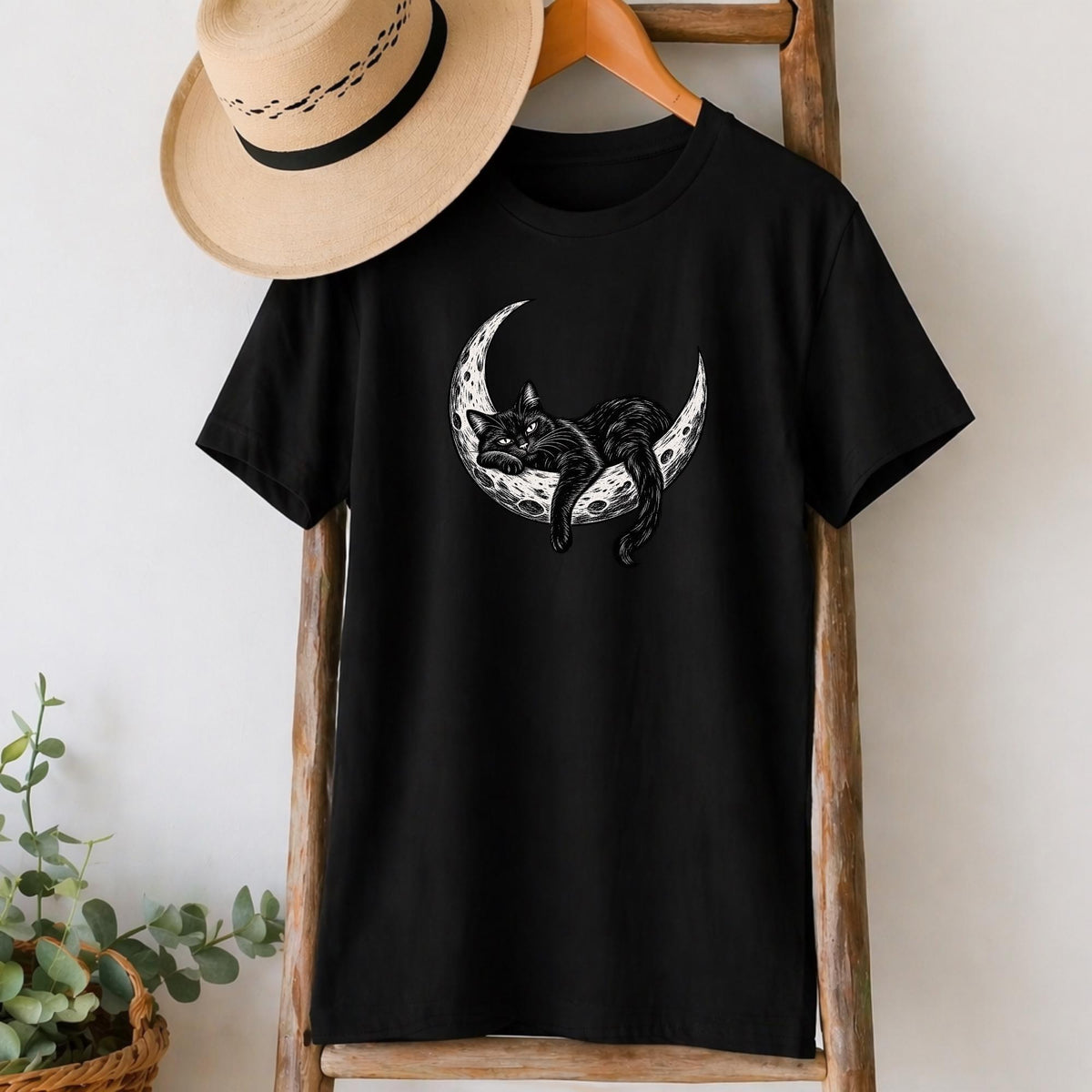 Black Cat Moon T-Shirt